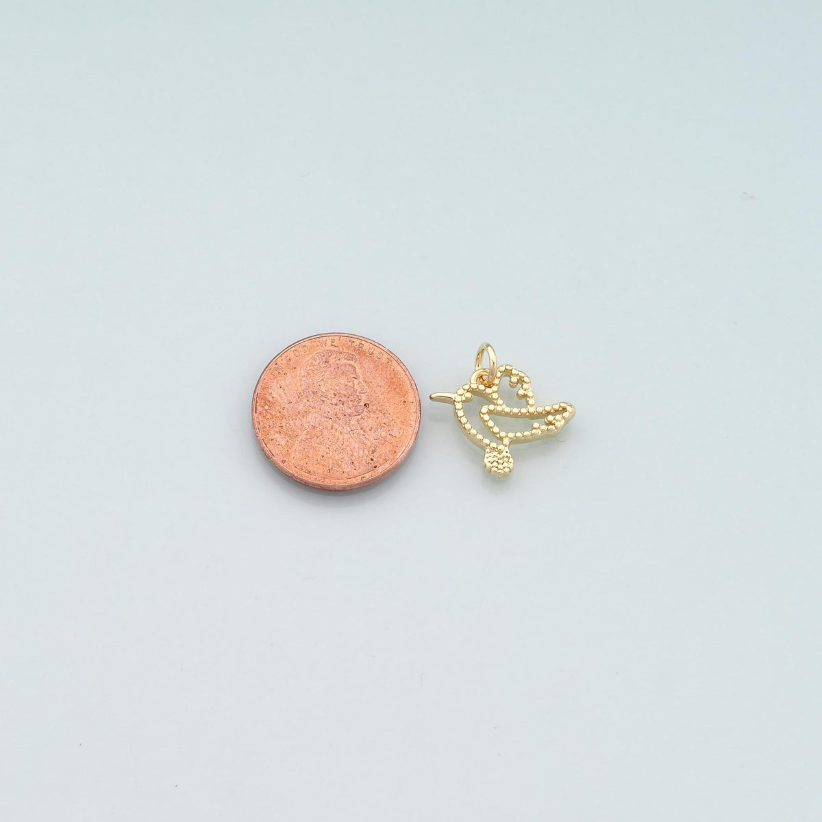 18K Gold Filled Cubic Zirconia Charm Pendant for Jewelry Making