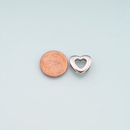18K Gold Filled Heart Spacer Beads for Jewelry Making