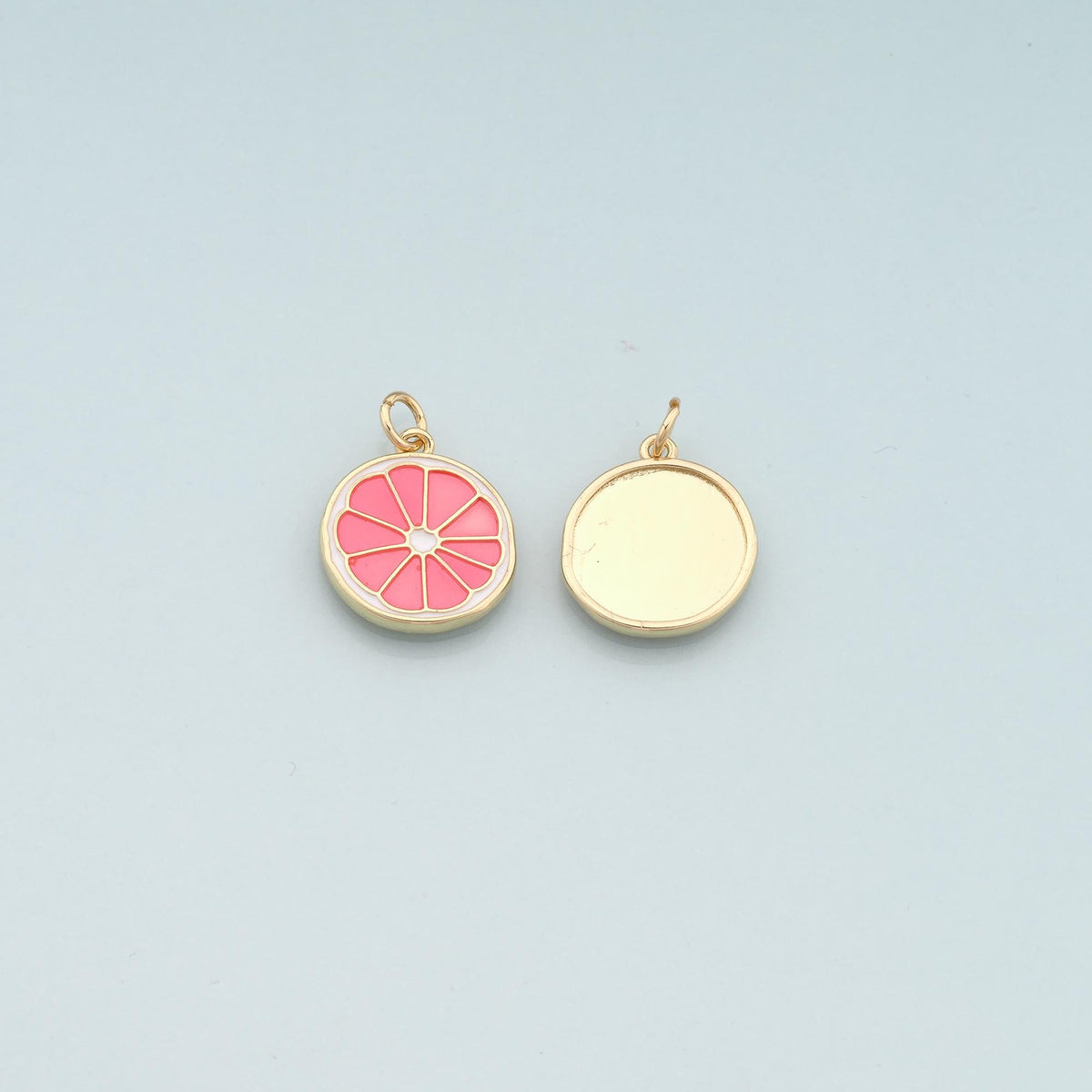 18K Gold Filled Enamel Charm Pendant for Jewelry Making