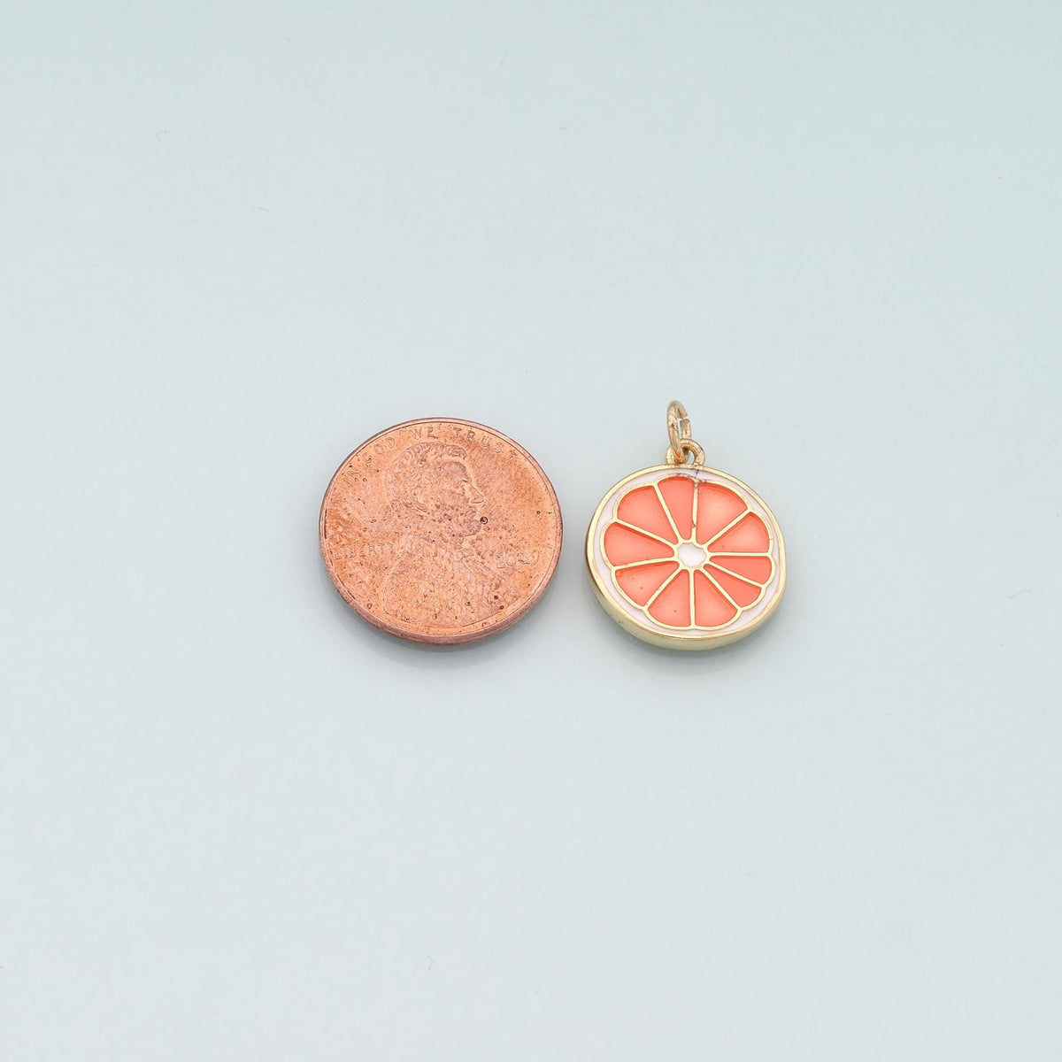 18K Gold Filled Enamel Charm Pendant for Jewelry Making