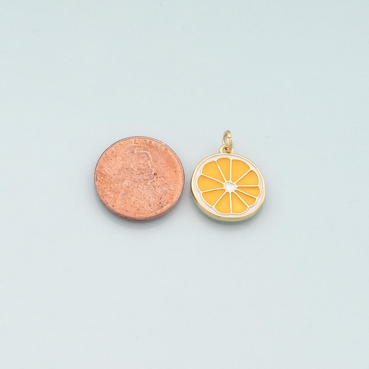 18K Gold Filled Enamel Charm Pendant for Jewelry Making