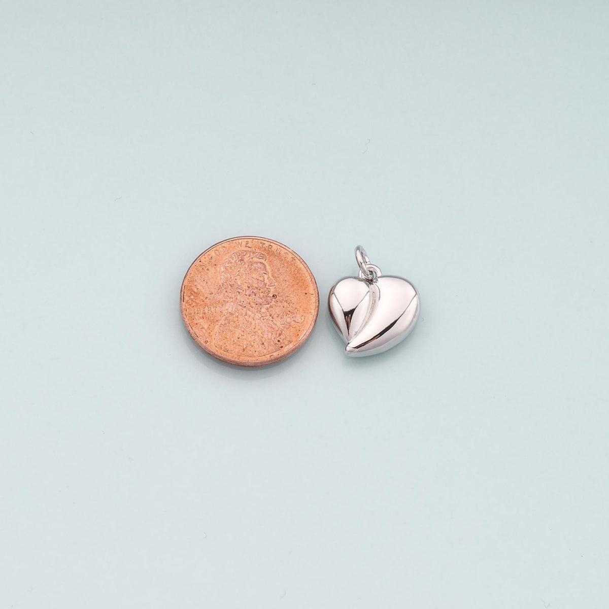 Gold Heart Charms,18K Gold Filled Heart Pendant,Dainty Heart Charm Bracelet Necklace for DIY Jewelry Making Supply