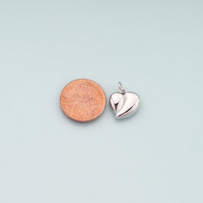 Gold Heart Charms,18K Gold Filled Heart Pendant,Dainty Heart Charm Bracelet Necklace for DIY Jewelry Making Supply