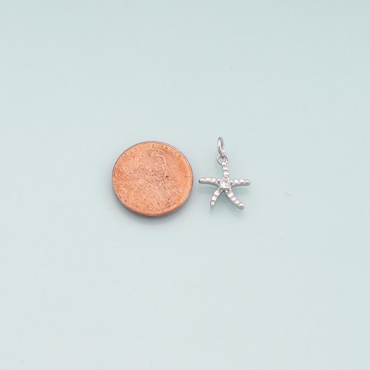 18K Gold Filled Star CZ Charm Pendant for Jewelry Making