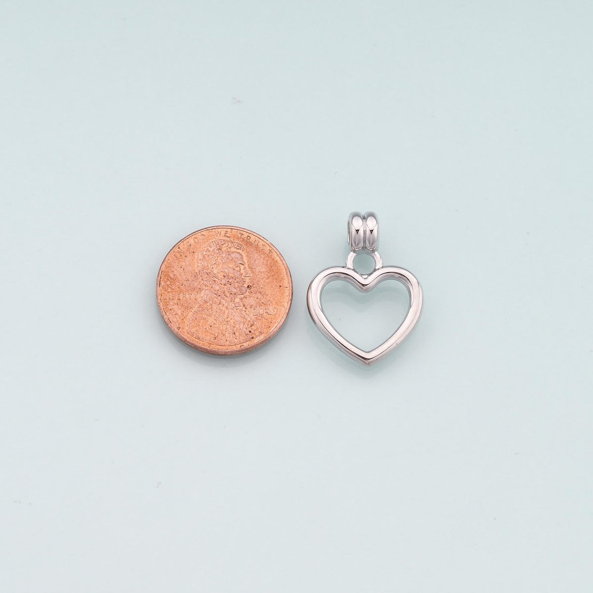 18K Gold Filled Heart Charm Pendant for Jewelry Making