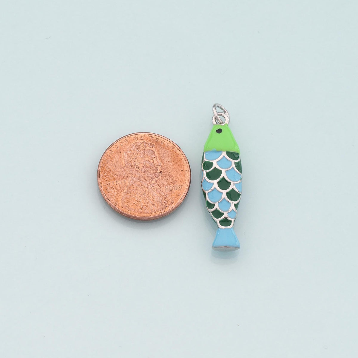 Gold Fish Charms,18K Gold Filled Fish Pendant,Enamel Ocean Charm Bracelet Necklace for DIY Jewelry Making Supply