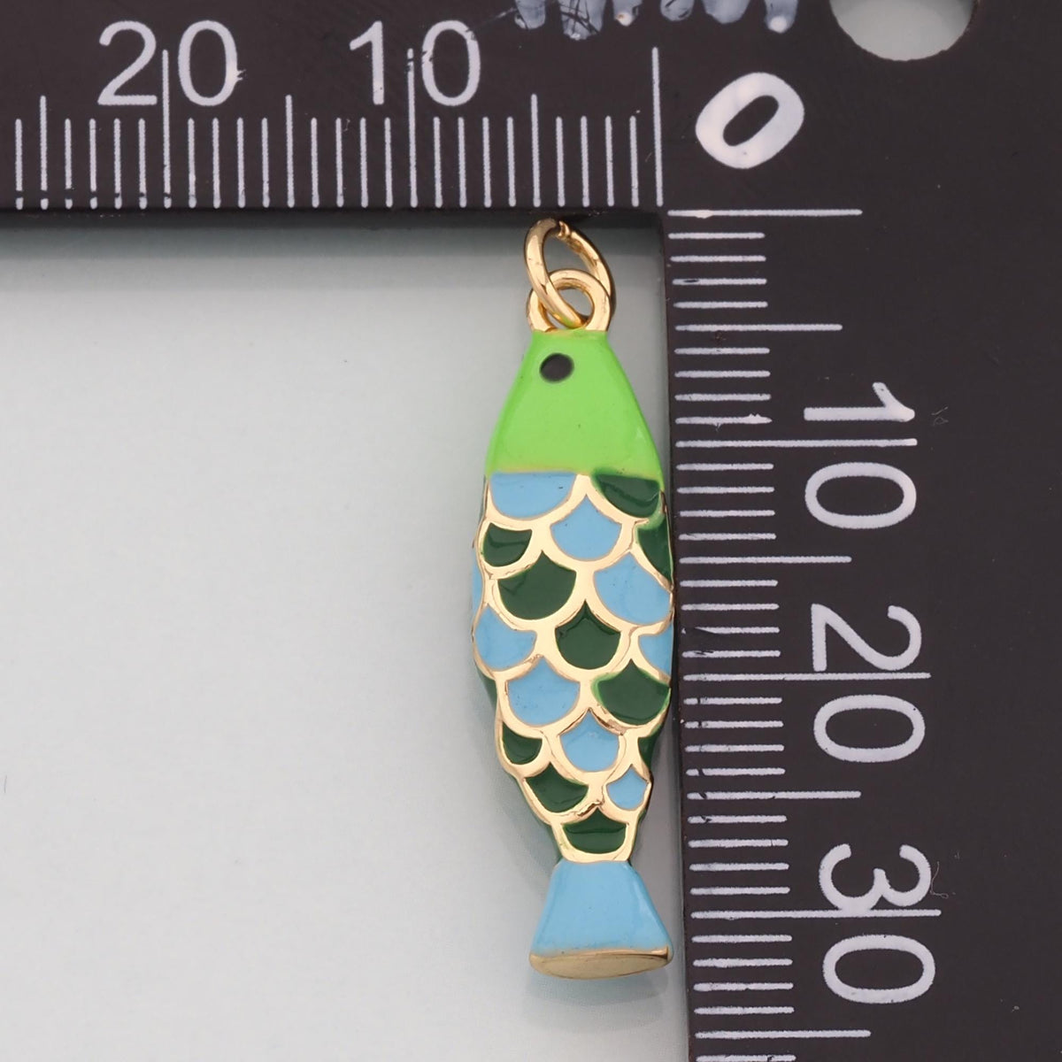 Gold Fish Charms,18K Gold Filled Fish Pendant,Enamel Ocean Charm Bracelet Necklace for DIY Jewelry Making Supply
