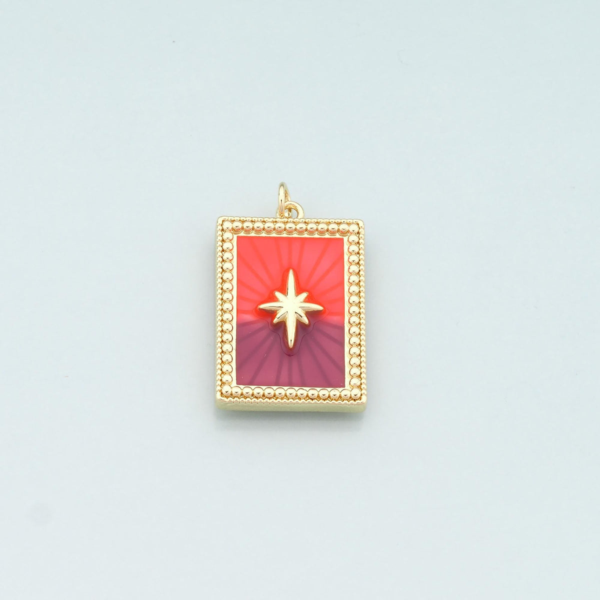 Gold Star Charm,18K Gold Filled North Star Pendant,Enamel Celestial Charm Bracelet Necklace for DIY Jewelry Making Supply