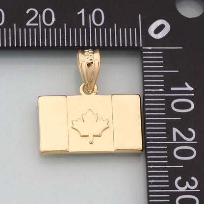 Gold Maple Leaf Charms,18K Gold Filled Maple Leaf Pendant,Dainty Leaf Charm Bracelet Necklace for DIY Jewelry Making Supply