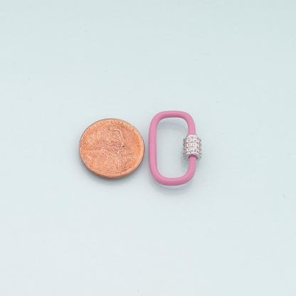18K Gold Filled Enamel Oval Carabiner Clasp,Buckle Clasp,Carabiner Screw Clasp,Turnbuckle,for DIY Jewelry