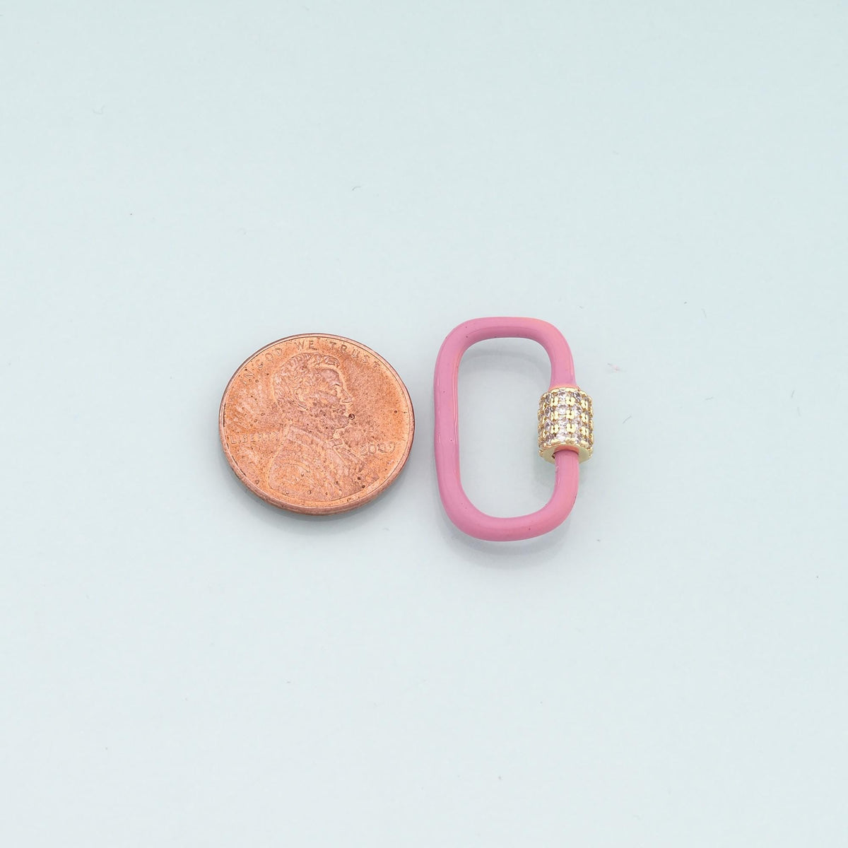18K Gold Filled Enamel Oval Clasp for Jewelry Making