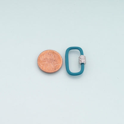 18K Gold Filled Enamel Oval Carabiner Clasp,Buckle Clasp,Carabiner Screw Clasp,Turnbuckle,for DIY Jewelry