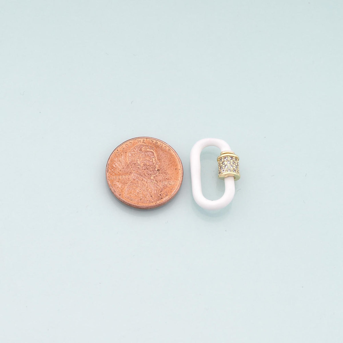 18K Gold Filled Enamel Oval Carabiner Clasp,Buckle Clasp,Carabiner Screw Clasp,Turnbuckle,for DIY Jewelry