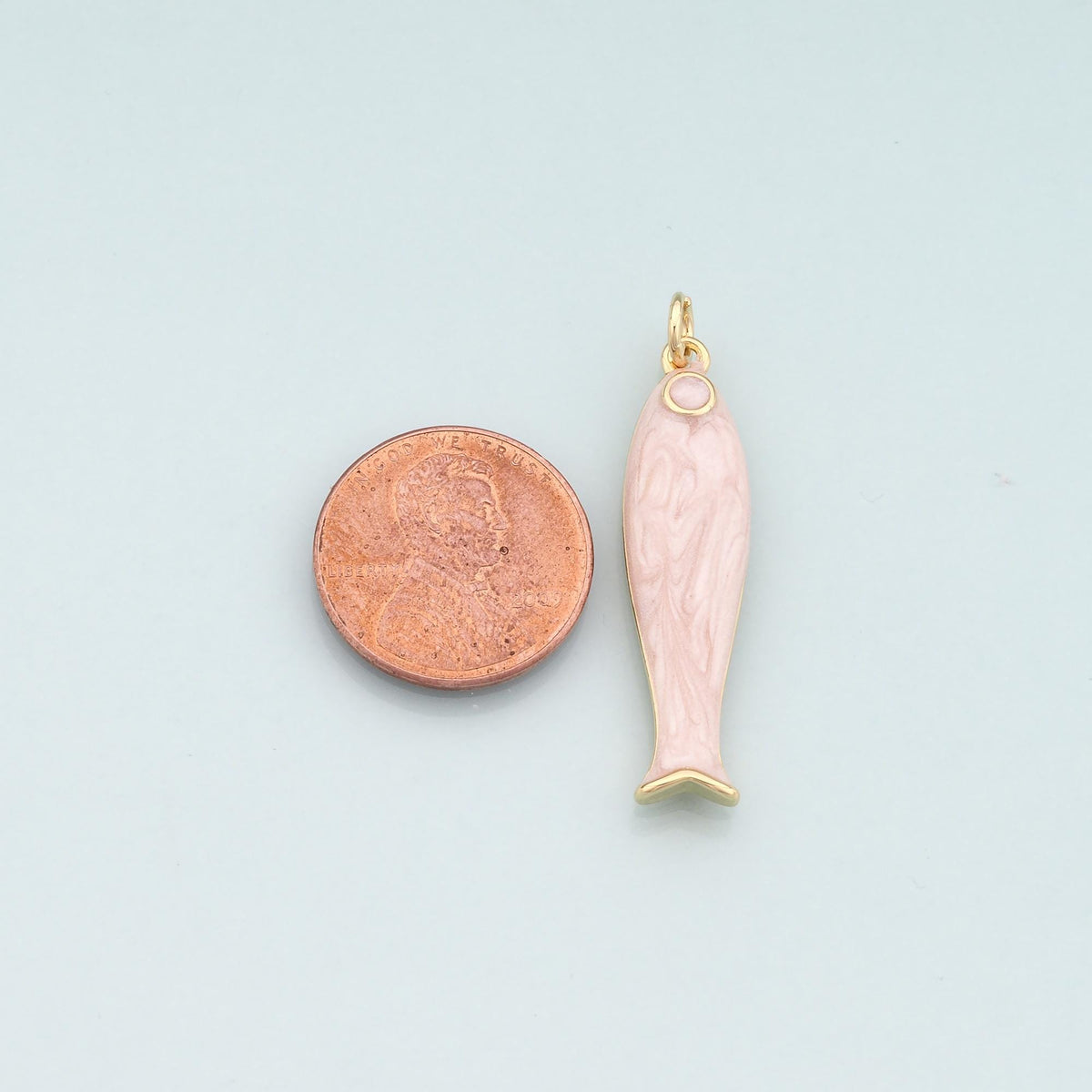 18K Gold Filled Enamel Fish Charm Pendant for Jewelry Making