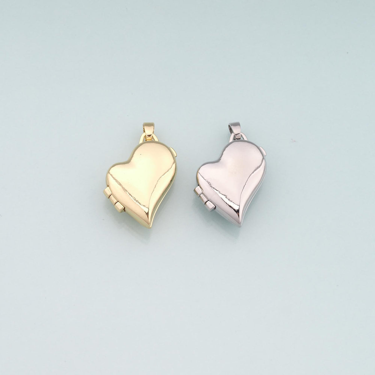 18K Gold Filled Heart Charm Pendant for Jewelry Making