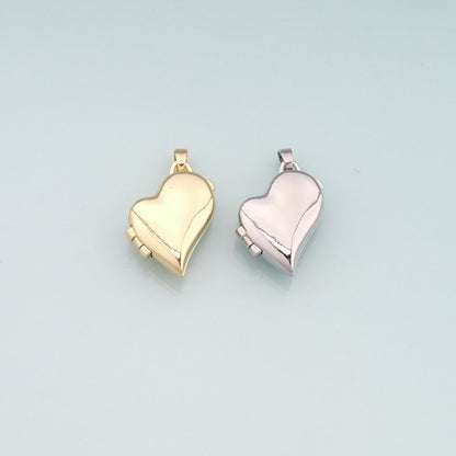 18K Gold Filled Heart Charm Pendant for Jewelry Making
