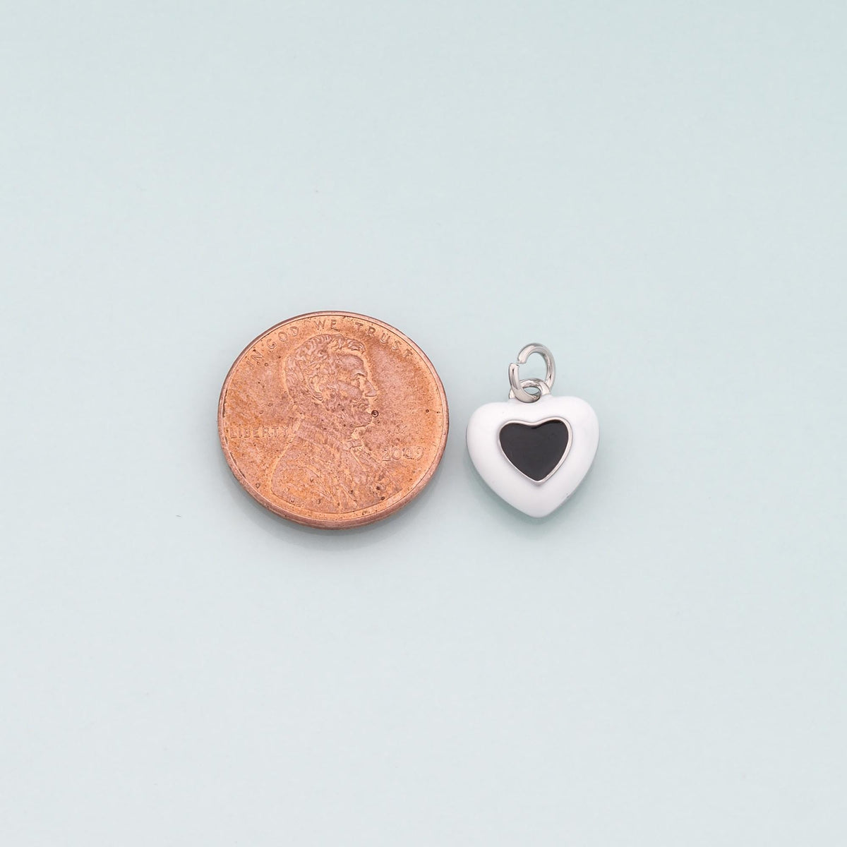 18K Gold Filled Heart Enamel Charm Pendant for Jewelry Making
