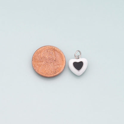 18K Gold Filled Heart Enamel Charm Pendant for Jewelry Making