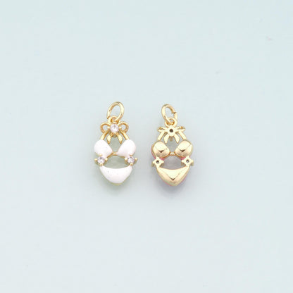 18K Gold Filled Bikini Pendant,Enamel Bikini Charm Bracelet Necklace for DIY Jewelry Making Supply