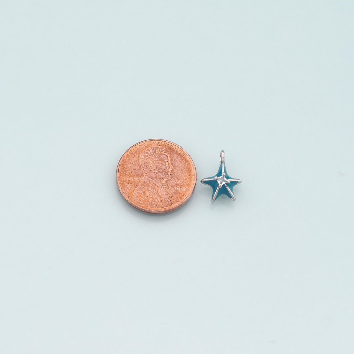 Gold Starfish Charms,18K Gold Filled Sea star Pendant,Enamel Starfish Charm Bracelet Necklace for DIY Jewelry Making Supply