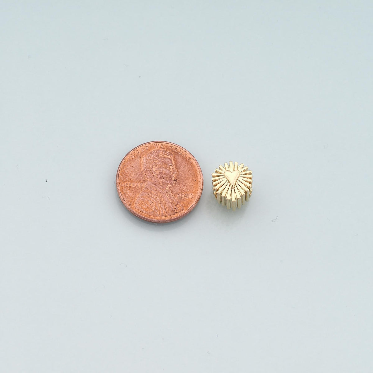 18K Gold Filled Heart Spacer Beads for Jewelry Making