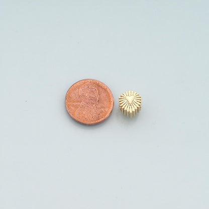 18K Gold Filled Heart Spacer Beads for Jewelry Making