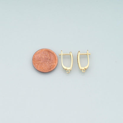 18K Gold Filled Huggie Hoop Earrings for Jewelry Making