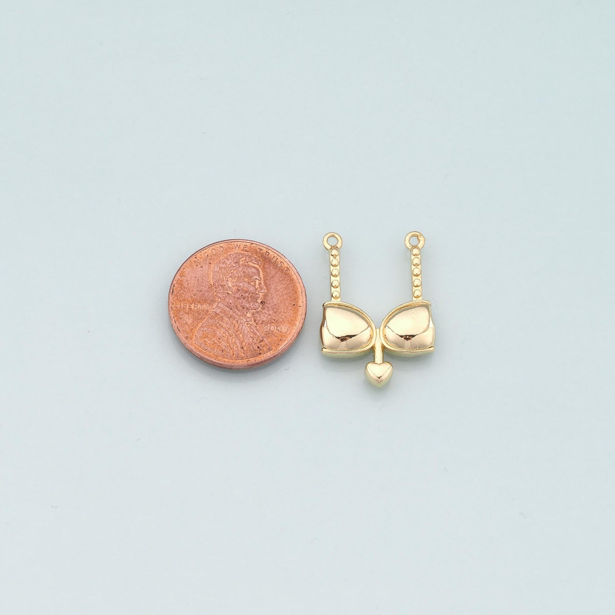 18K Gold Filled Bikini Pendant,Dainty Bikini Charm Bracelet Necklace for DIY Jewelry Making Supply