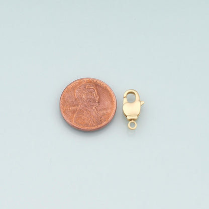 Gold Clasp,18K Gold Filled Lobster Clasp Gold Lobster Claw for DIY Jewelry Finding Necklace Bracelet