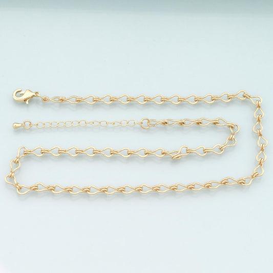 Gold Infinity Chain,18K Gold Filled Infinity for Necklace Bracelet DIY Jewelry Making Supply