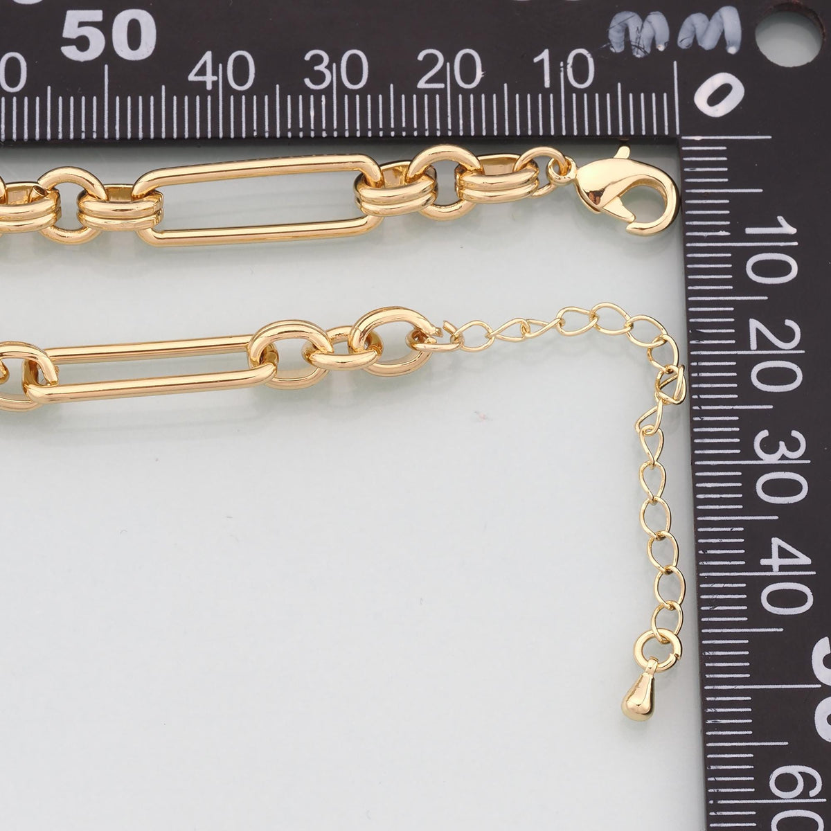 Gold Adjustable Chain,18K Gold Filled Rectangle Bracelet,Semi Finished Bracelets,Bracelets for Jewelry Making