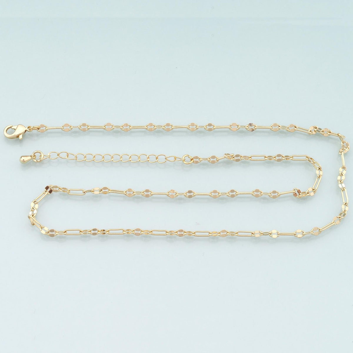 Gold Oval Chain,18K Gold Filled Oval for Necklace Bracelet DIY Jewelry Making Supply