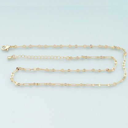 Gold Oval Chain,18K Gold Filled Oval for Necklace Bracelet DIY Jewelry Making Supply