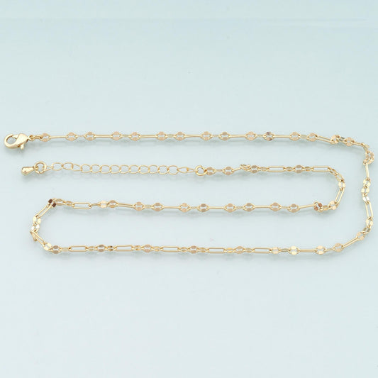 Gold Oval Chain,18K Gold Filled Oval for Necklace Bracelet DIY Jewelry Making Supply