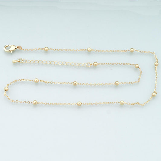 Gold Ball Chain,18K Gold Filled Ball for Necklace Bracelet DIY Jewelry Making Supply