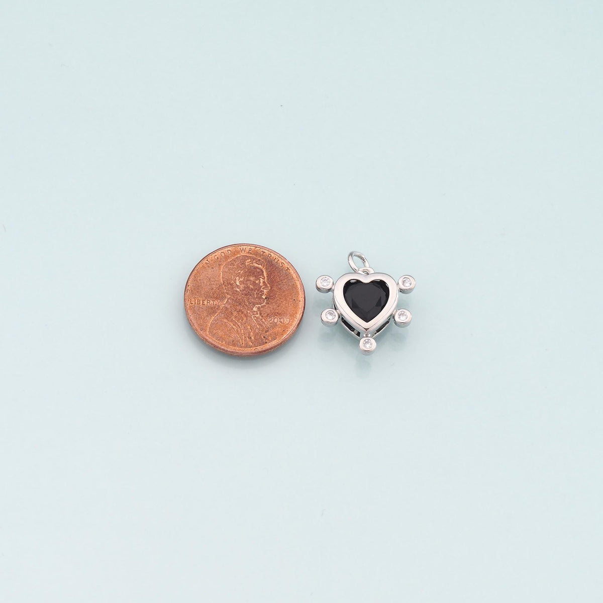 18K Gold Filled Heart Charm Pendant for Jewelry Making