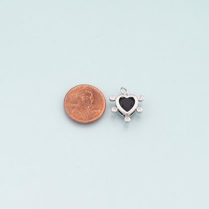18K Gold Filled Heart Charm Pendant for Jewelry Making