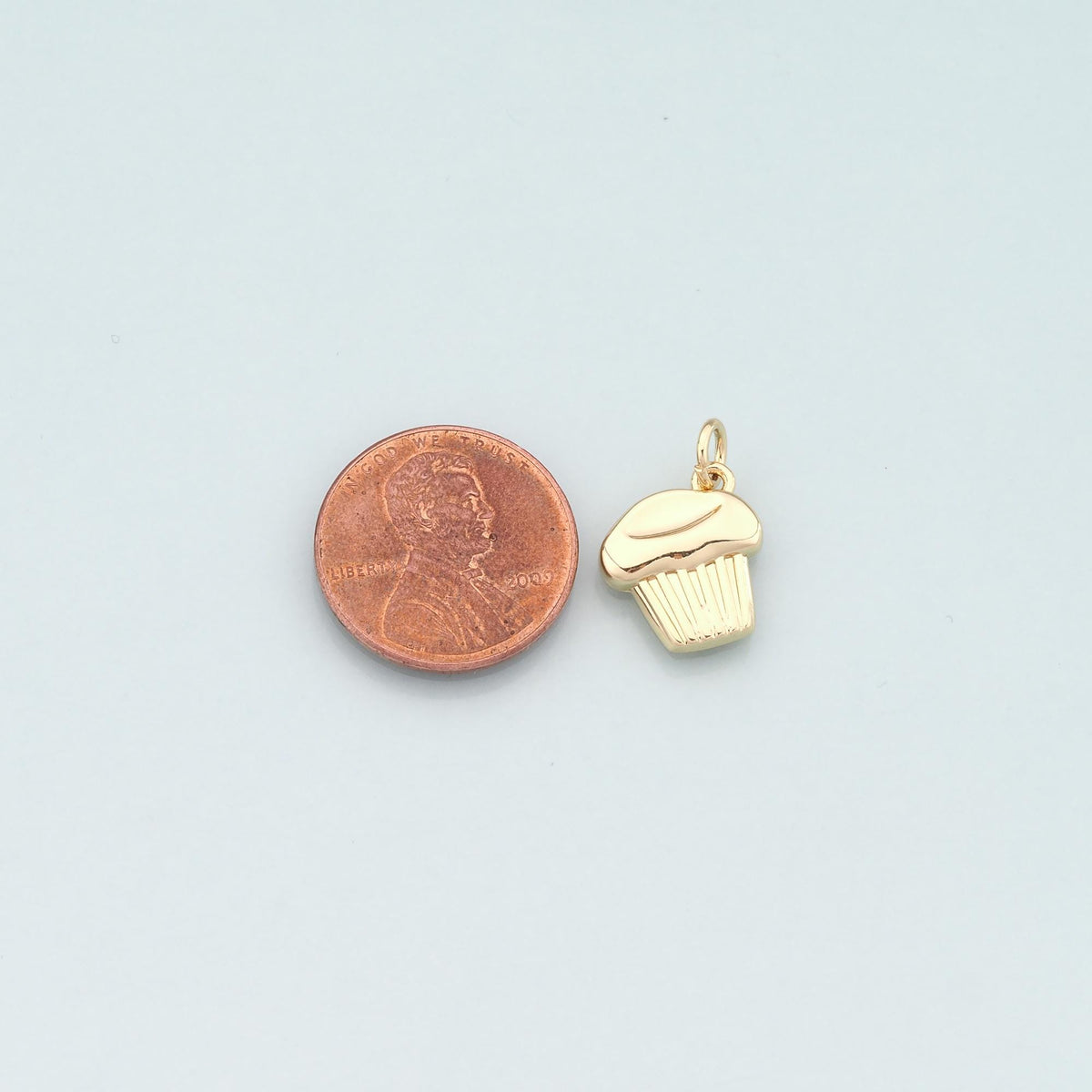 Gold Dessert Charms,18K Gold Filled Cake Pendant,Cake Charm Bracelet Necklace for DIY Jewelry Making Supply