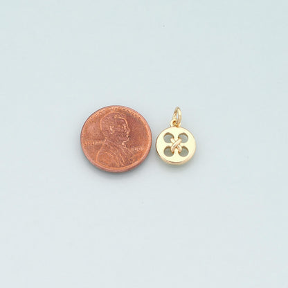 18K Gold Filled Hand Charm Pendant for Jewelry Making