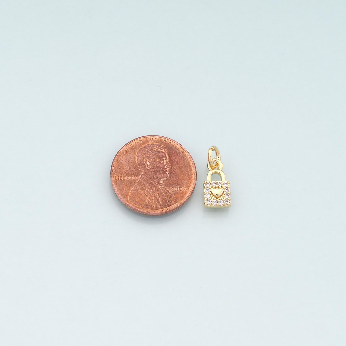 Gold Key Lock Charms,18K Gold Filled Lock Pendant,CZ Micro Pave Lock Charm Bracelet Necklace for DIY Jewelry Making Supply