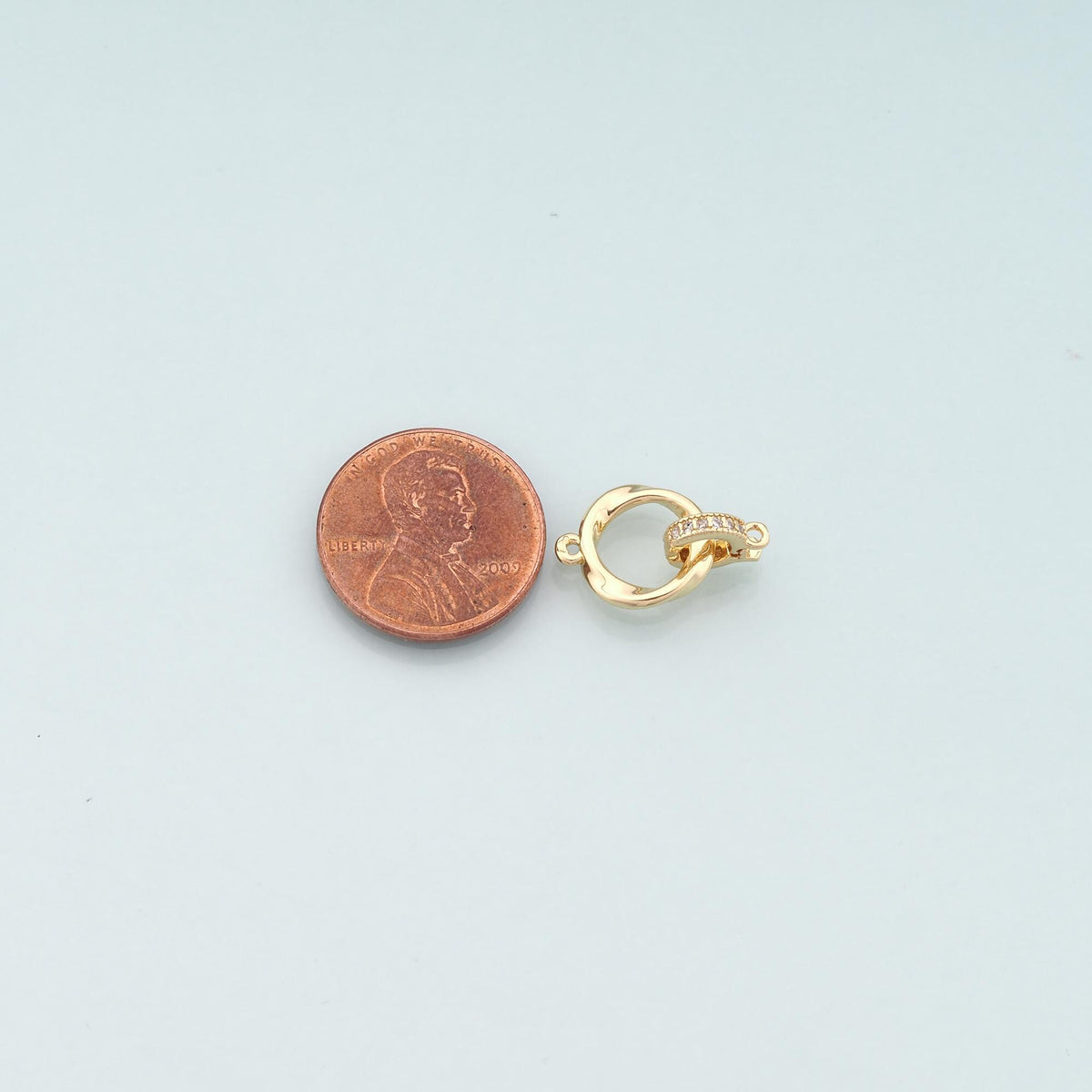 18K Gold Filled Round Carabiner Clasp,Carabiner Lock Connector,Spring Push Gate for DIY Jewelry Clasp Finding Necklace Bracel