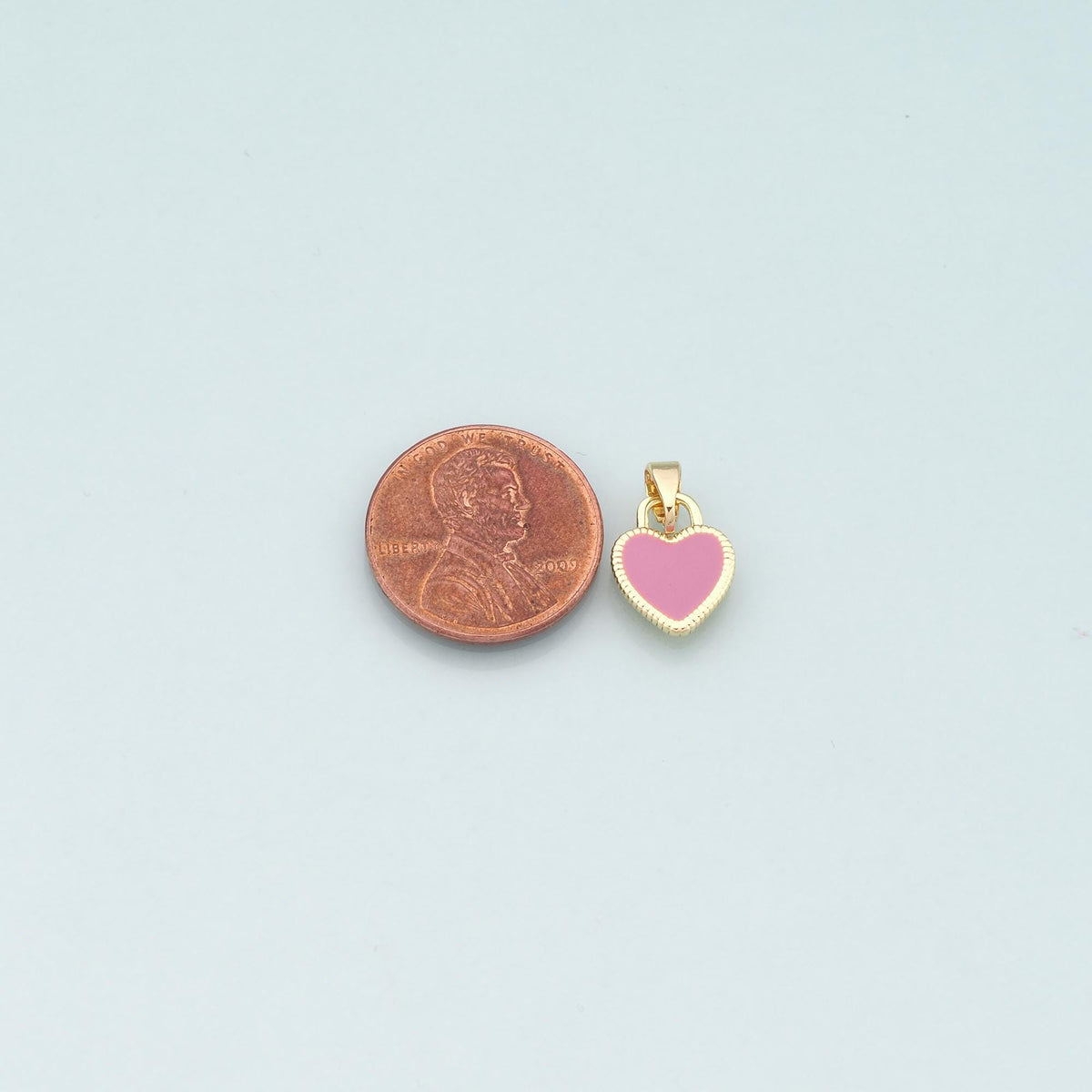 Gold Heart Charms,18K Gold Filled Heart Pendant,Enamel Heart Charm Bracelet Necklace for DIY Jewelry Making Supply