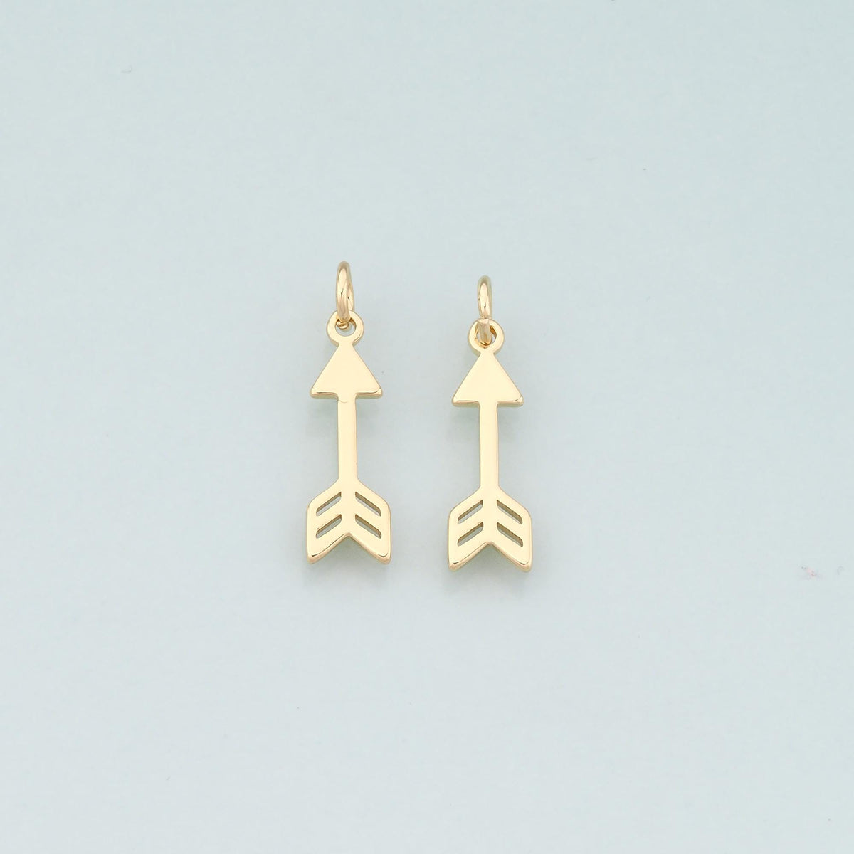 18K Gold Filled Arrow Pendant,Dainty Arrow Charm Bracelet Necklace for DIY Jewelry Making Supply