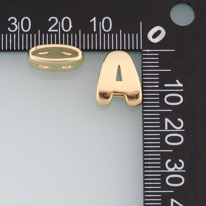 18K Gold Filled Letter Charm Pendant for Jewelry Making