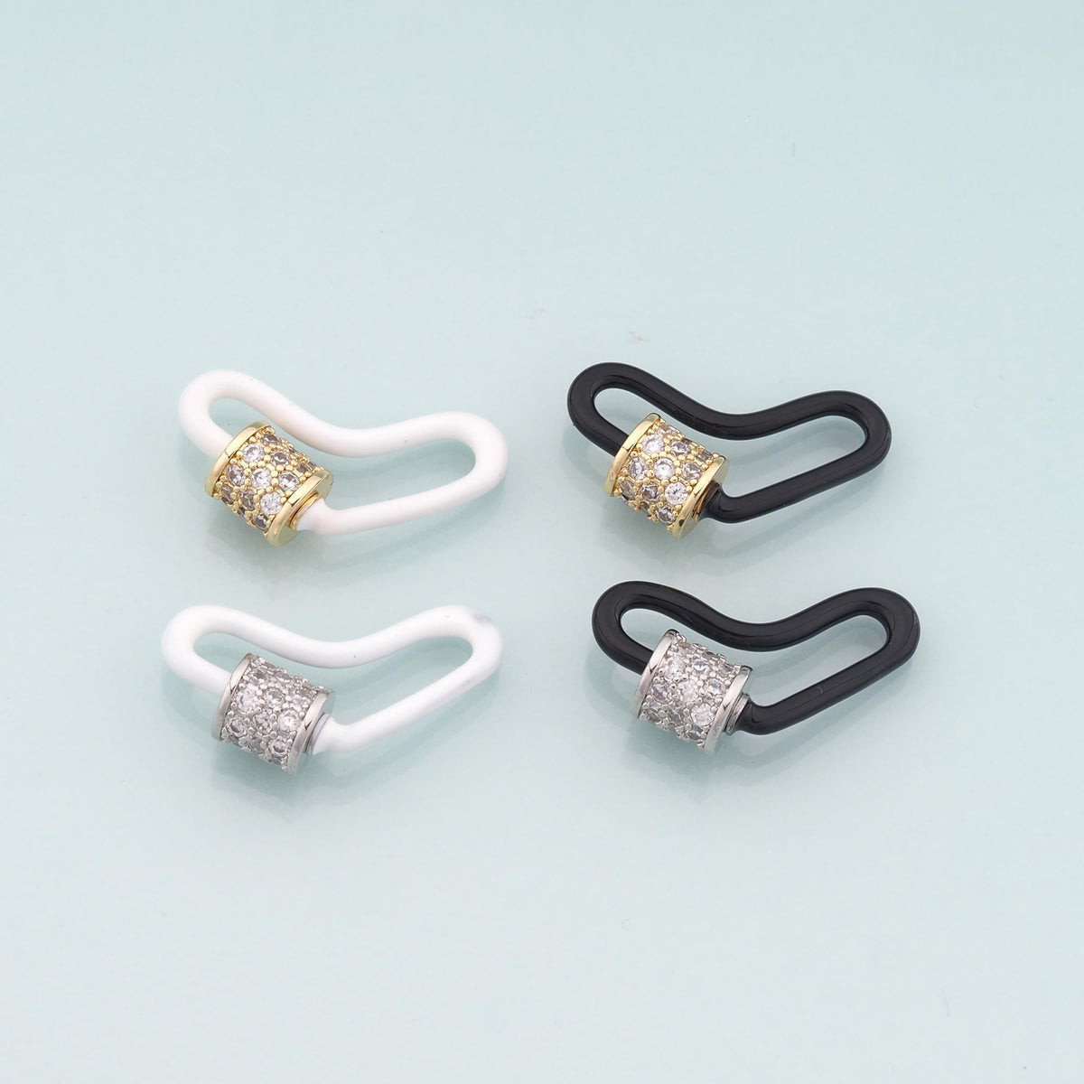 18K Gold Filled Heart Carabiner Clasp,Buckle Clasp,Carabiner Screw Clasp,Turnbuckle for DIY Jewelry