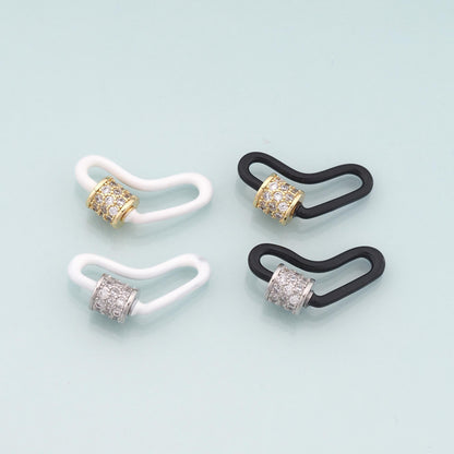 18K Gold Filled Heart Carabiner Clasp,Buckle Clasp,Carabiner Screw Clasp,Turnbuckle for DIY Jewelry