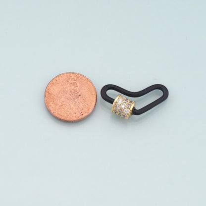 18K Gold Filled Heart Carabiner Clasp,Buckle Clasp,Carabiner Screw Clasp,Turnbuckle for DIY Jewelry