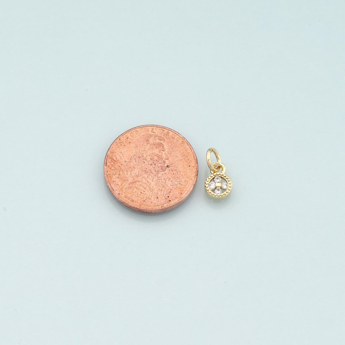 18K Gold Filled Hand CZ Charm Pendant for Jewelry Making