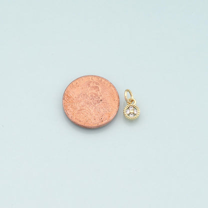 18K Gold Filled Hand CZ Charm Pendant for Jewelry Making