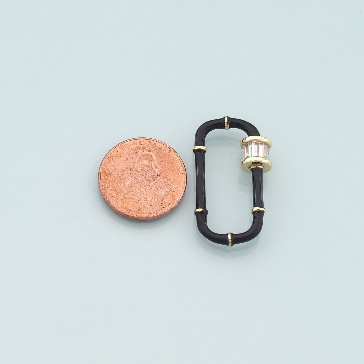 18K Gold Filled Enamel Oval Carabiner Clasp,Buckle Clasp,Carabiner Screw Clasp,Turnbuckle,for DIY Jewelry